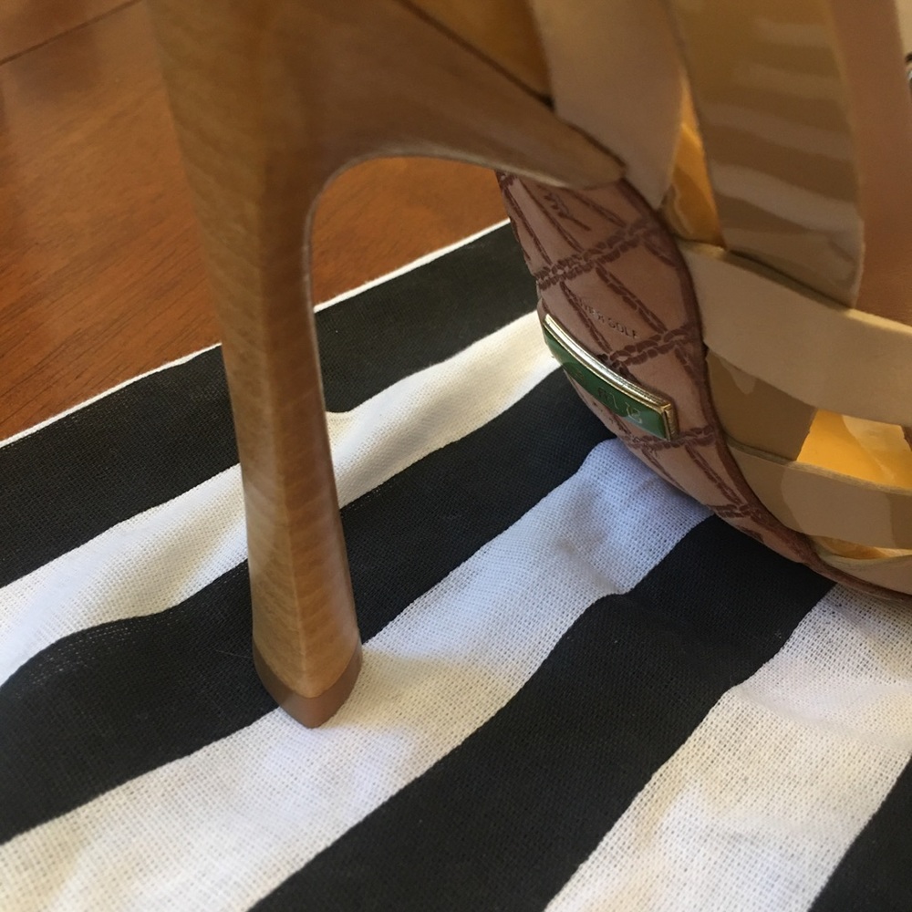 L.A.M.B. Beige Strappy Heels - Picture 6 of 8